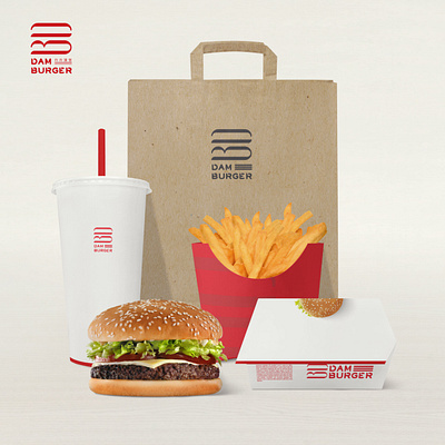 DAM BURGER SETS branding design graphic design logo