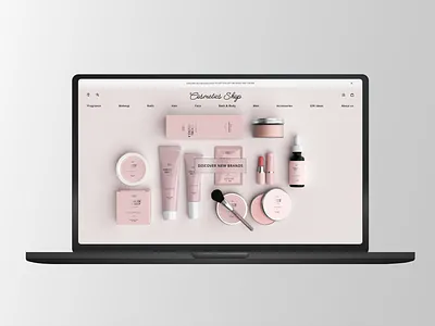 Cosmetics Shop E-commerce Website UX Design app design cosmetics shop website e commerce figma landing page ui uiux ux ux design website design