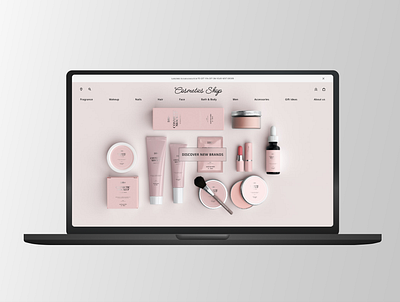 Cosmetics Shop E-commerce Website UX Design app design cosmetics shop website e commerce figma landing page ui uiux ux ux design website design