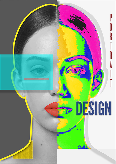 Portrait blackwhite colordesign crazy creative design graphic design lips modern poster posterdesign social stylish unusual woman young