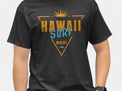Hawaii Surf - Maui Summer Design design fashiondesign graphic design illustration t shirt typography vector