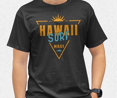 Hawaii Surf - Maui Summer Design design fashiondesign graphic design illustration t shirt typography vector