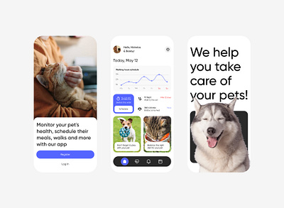 Mobile app Animal Health Tracking UX/UI app branding design graphic design mobile mobileapp ui ux