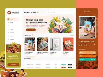 Book Board - Dashboard Book for eCommerce book book analytic book branding book dashboard book dashboard profile book illustration book sales books branding children dashboard dashboard analytic dashboard ui dashboard ux illustration illustration children sales ui ui ux ux