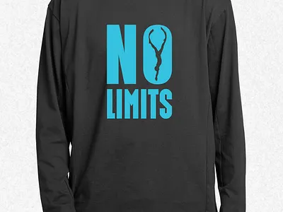 No Limits Freediving T-shirt Design design fashiondesign freediving tee graphic design illustration t shirt typography vector