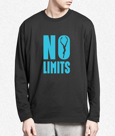 No Limits Freediving T-shirt Design design fashiondesign freediving tee graphic design illustration t shirt typography vector