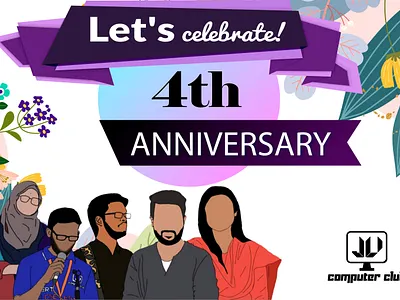 JU Computer Club 4th Anniversary graphic design