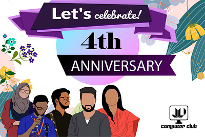 JU Computer Club 4th Anniversary graphic design