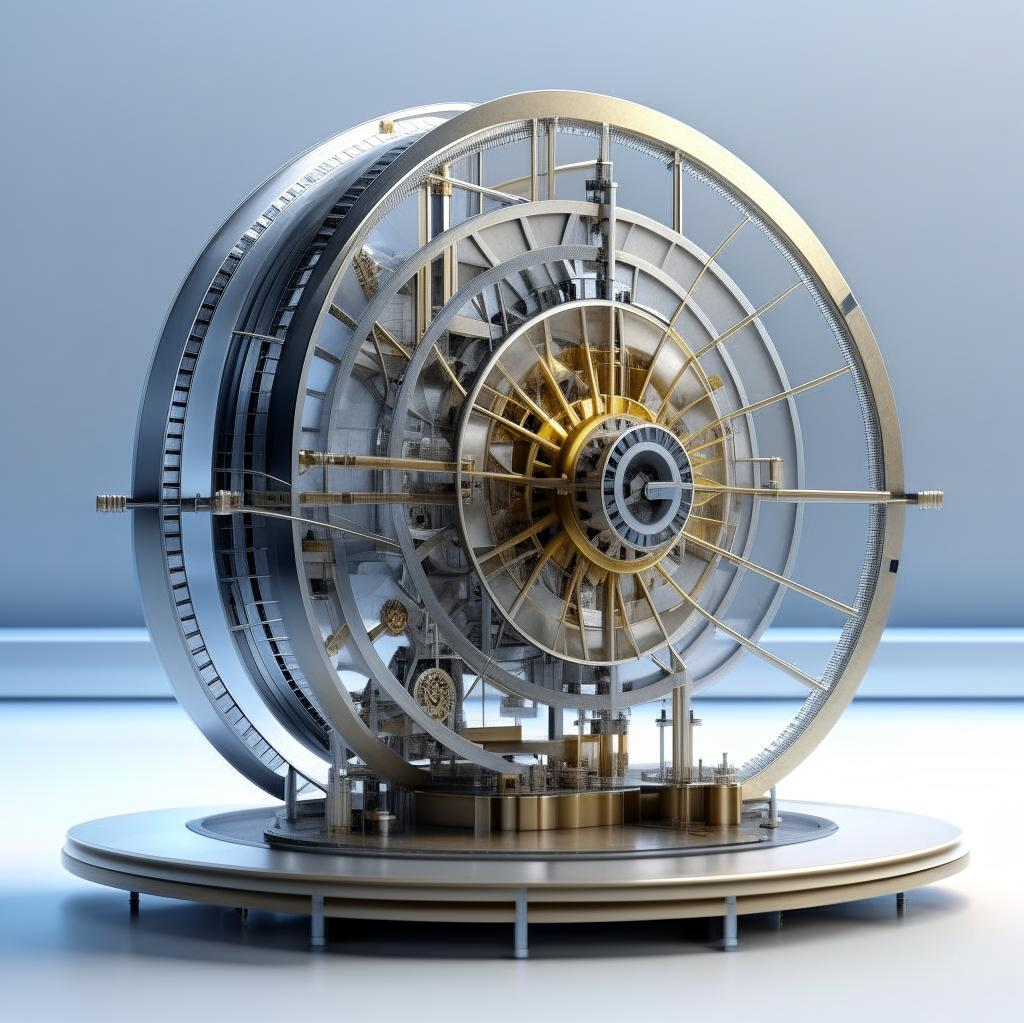 Detailed Infographic drawing of perpetual motion machine by Jack Conev ...