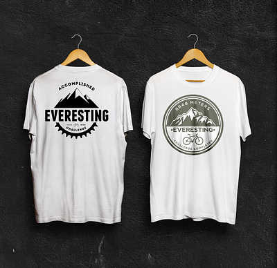 Everesting Cyclists Challenge T-shirt Designs cyclist t shirt design fashiondesign graphic design illustration t shirt typography vector