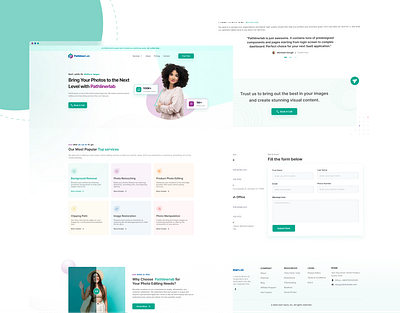 Pathlinerlab Landing Page (Graphic Design service provider) adobe xd design figma landing page landing page design service provider ui ui design user experience user interface ux website