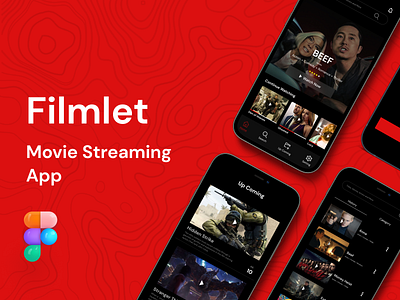 Filmlet movie streaming app uiux