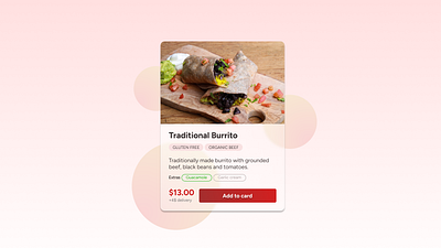 Burrito card - hierarchy workshop design graphic design ui