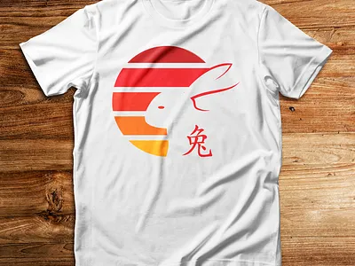 Chinese Year of the Rabbit Concept Design for T-shirts design fashiondesign graphic design illustration t shirt typography vector year of the rabbit