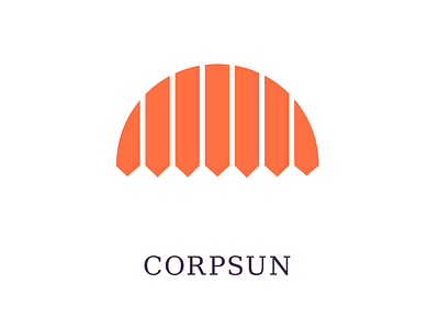 Corpsun Logo. app branding canopy design graphic design illustration logo orange sun sun visor vector