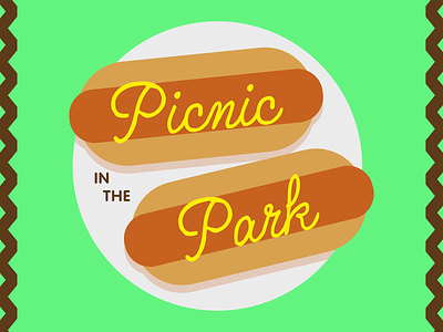 Picnic in the Park food illustration invitation
