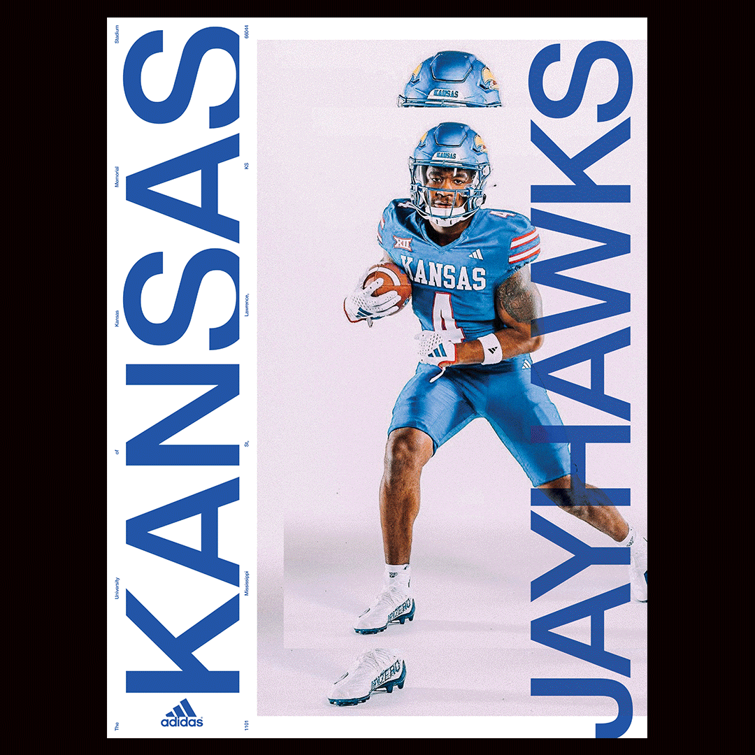 KU Football Visual Exploration brand branding football kansas ku layout poster posters typography