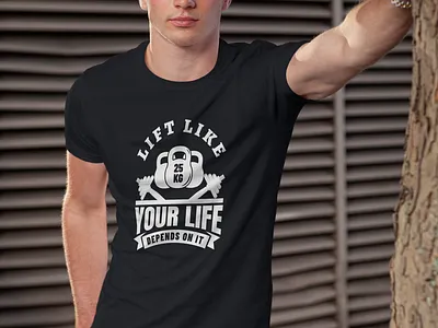 Motivational Workout T-shirt Design design fashiondesign graphic design gym t shirt illustration t shirt typography vector