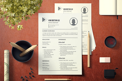 Clean Simple Resume CV cover letter