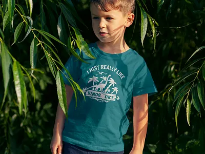 Dino Lover - Kids T-shirt Design design fashiondesign graphic design illustration kids t shirts t shirt typography vector