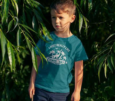 Dino Lover - Kids T-shirt Design design fashiondesign graphic design illustration kids t shirts t shirt typography vector