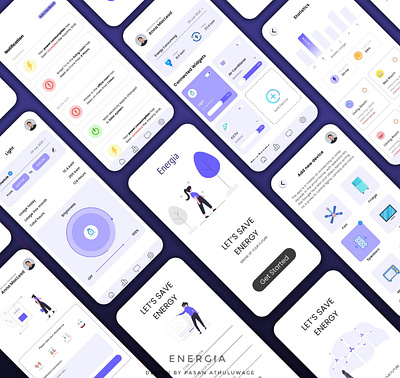 Energia energy app figma mobile ui design ui