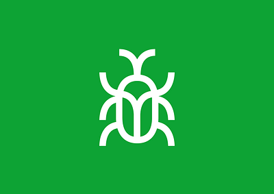 Rheeno beetle Logo. app beetle branding company design graphic design green icon illustration logo logotype minimal rheeno beetle vector