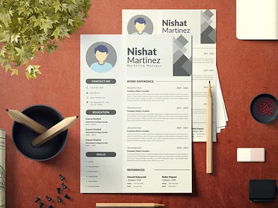 Designer Professional CV Resume cover letter