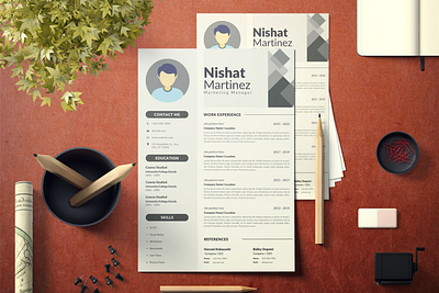 Designer Professional CV Resume cover letter