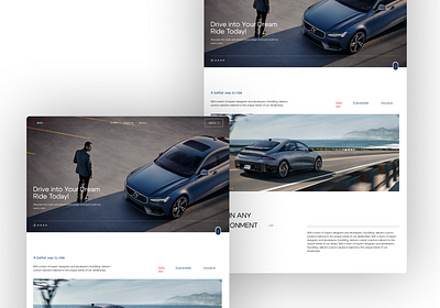 Car Agency Landing Page branding design graphic design illustration motion graphics typography ui vector