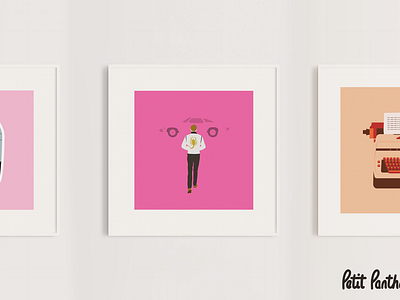 Petit Panther minimalist film prints cult films digital artwork film artwork film prints flat graphic design minimalist film minimalist illustration minimalist prints