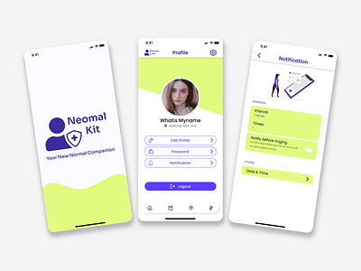 Neomal Kit: Profile Page design thinking mobile app new normal profile page ui uiux