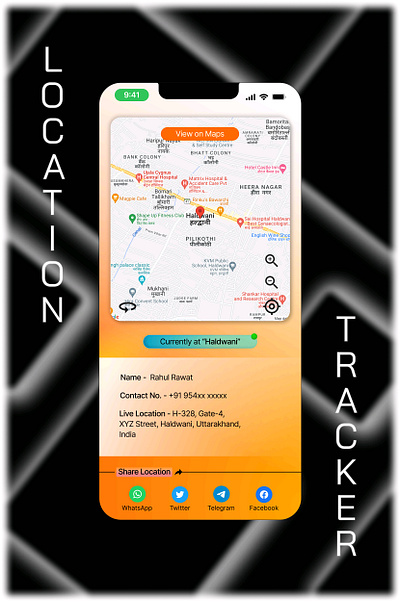 Day#20: Location Tracker app branding design graphic design illustration typography ui vector