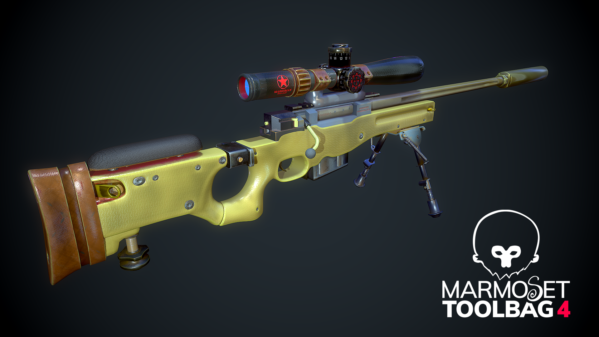 Awm sniper rifle 3D Model in Combat 3DExport