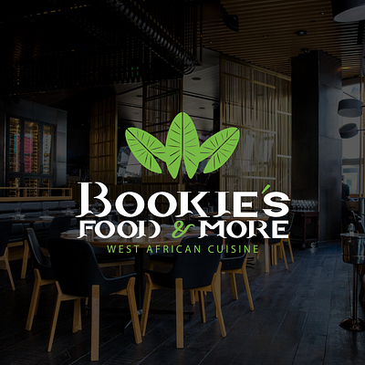 Bookies's Food And More adobe illustrator adobe photoshop branding class cuisine design food graphic design illustration logo modern nature restaurant typography vector west african