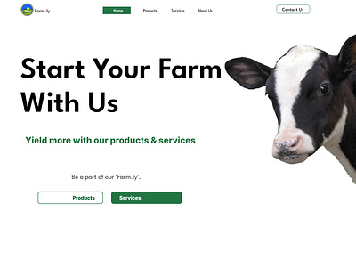 FARMLY agriculture animals barn cow farm meat ui design