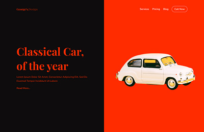 Classical car design car cool daily ui design desktop minimalistic showcase simple ui user experience userinterface