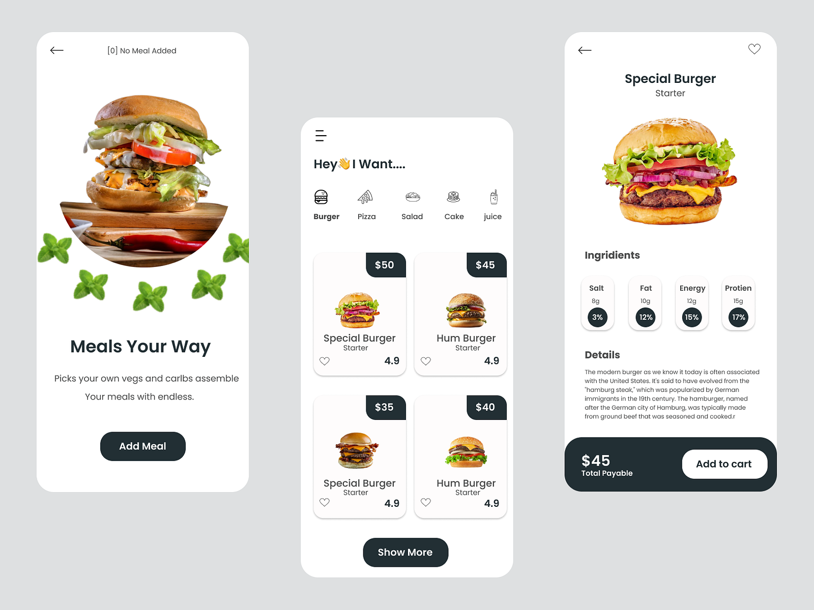 Fast Food App Design by Adeel khalid on Dribbble