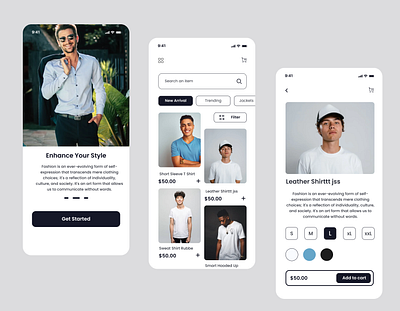 E Commerce Fashion App appdesign branding design graphic design ui uiux uiux design web design