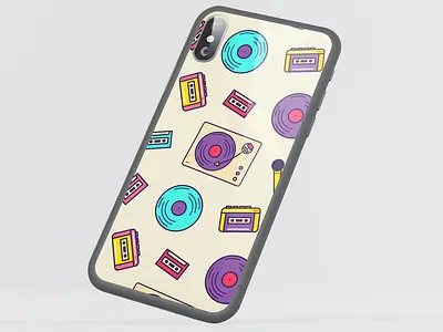 Music Phone Case Mockup branding design graphic design illustration phone case vector