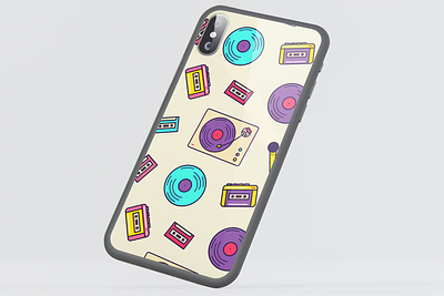Music Phone Case Mockup branding design graphic design illustration phone case vector