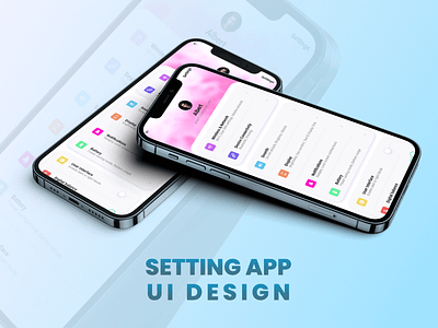 Setting App UI Design in Figma & Adobe XD adobe xd