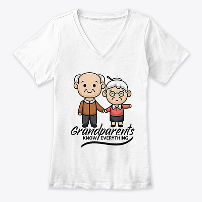 Grandparents Know everything T-Shirt animation branding dad design father flyer grandparents day graphic design illustration logo mom mother motion graphics papa shirt t shirts typography ui ux vector