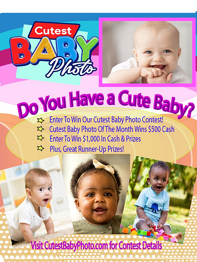 Flyer for Cutest Baby Contest by IFTIKHAR AHMED on Dribbble