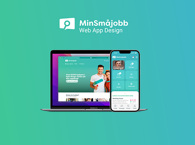 MinSmåjobb Web App Design app design ui ux webapp