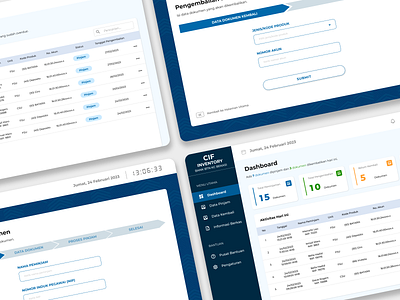 CIF Inventory bank btn dashboard financial services ui ui design uiux user interface website website design