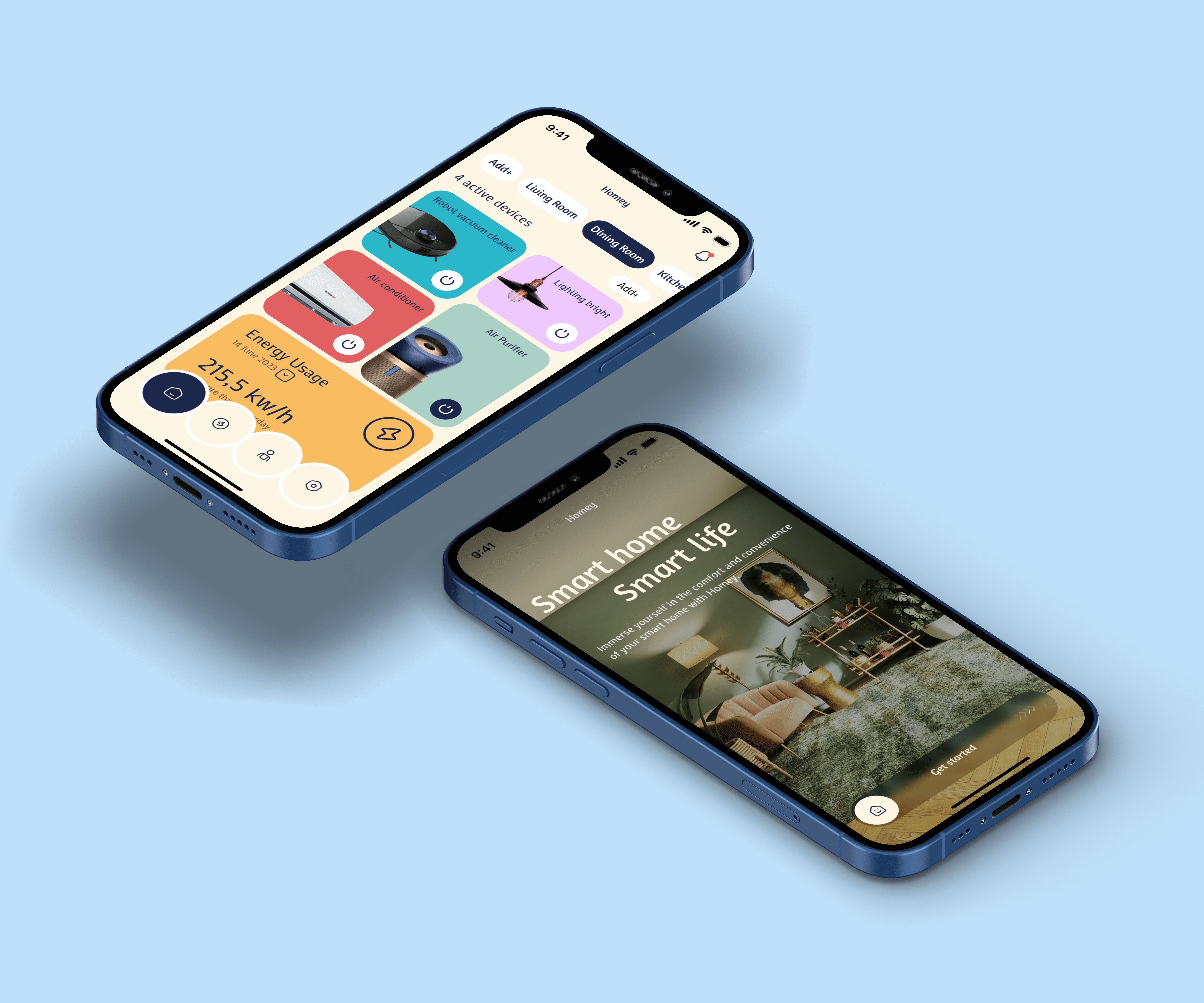 Homey - Smart Home App. adaptivedesign app appdesign dailyui design mobile mobileapp smarthome ui ux