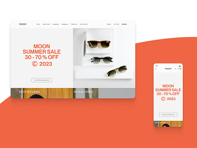 E - commerce adaptivedesign dailyui design designerglasses ecommerce onlinestore ui ux webdesign