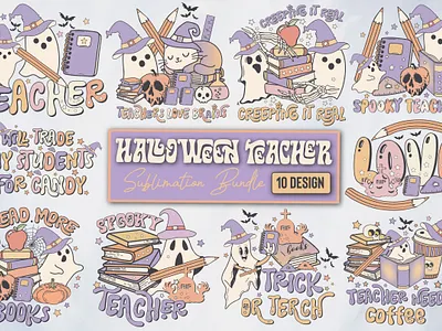 Halloween Teacher PNG Sublimation halloween
