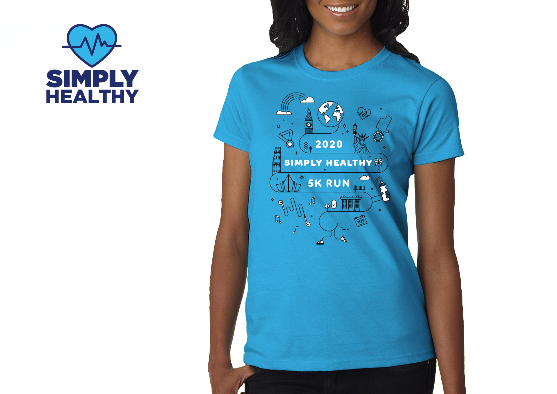 2020 Simply Healthy 5k Concept design graphic design illustration vector